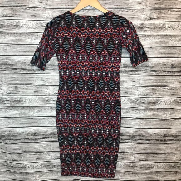 LulaRoe Julia Dress Geometric Print XXS - Picture 2 of 5